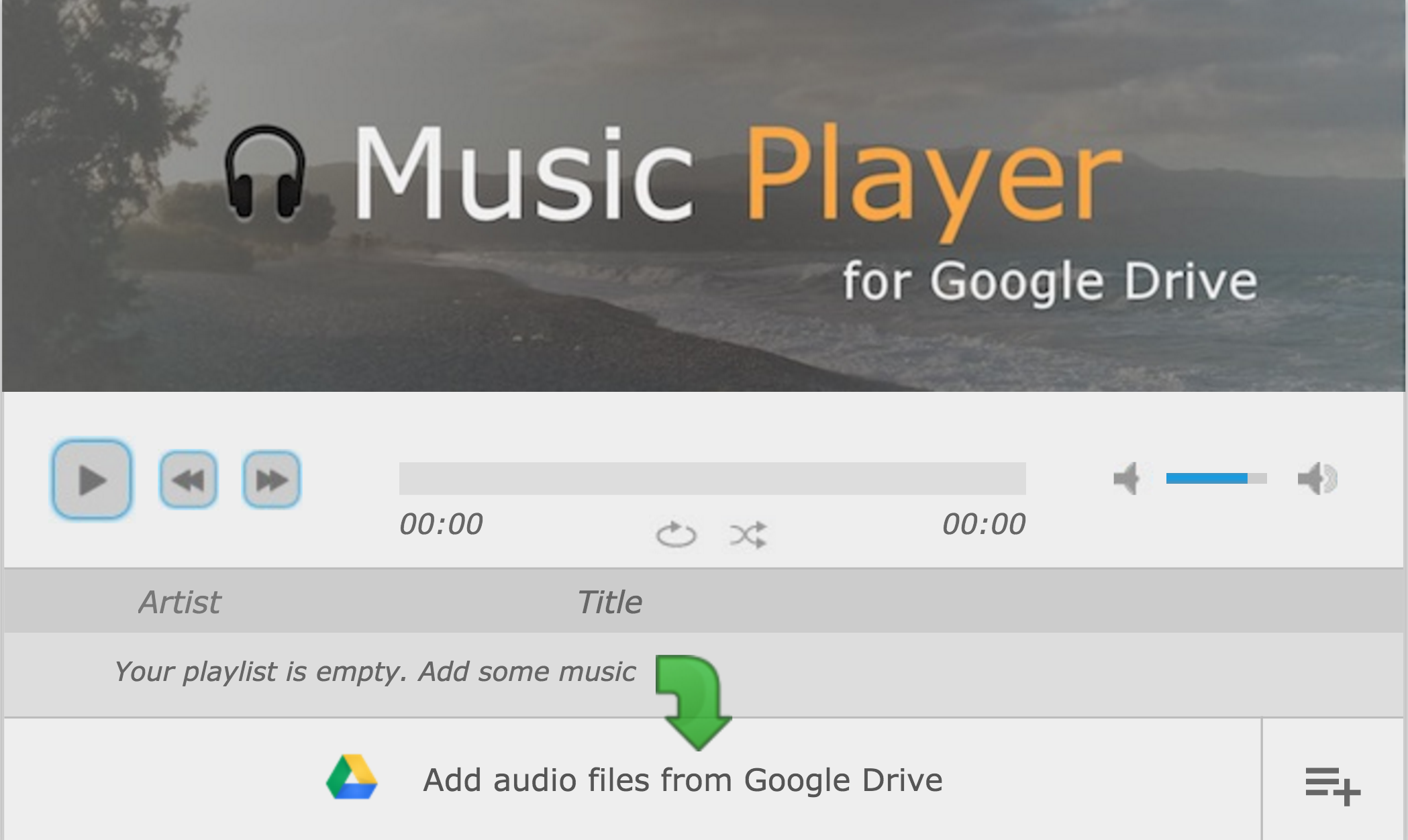 Music player for Google Drive ICTEvangelist