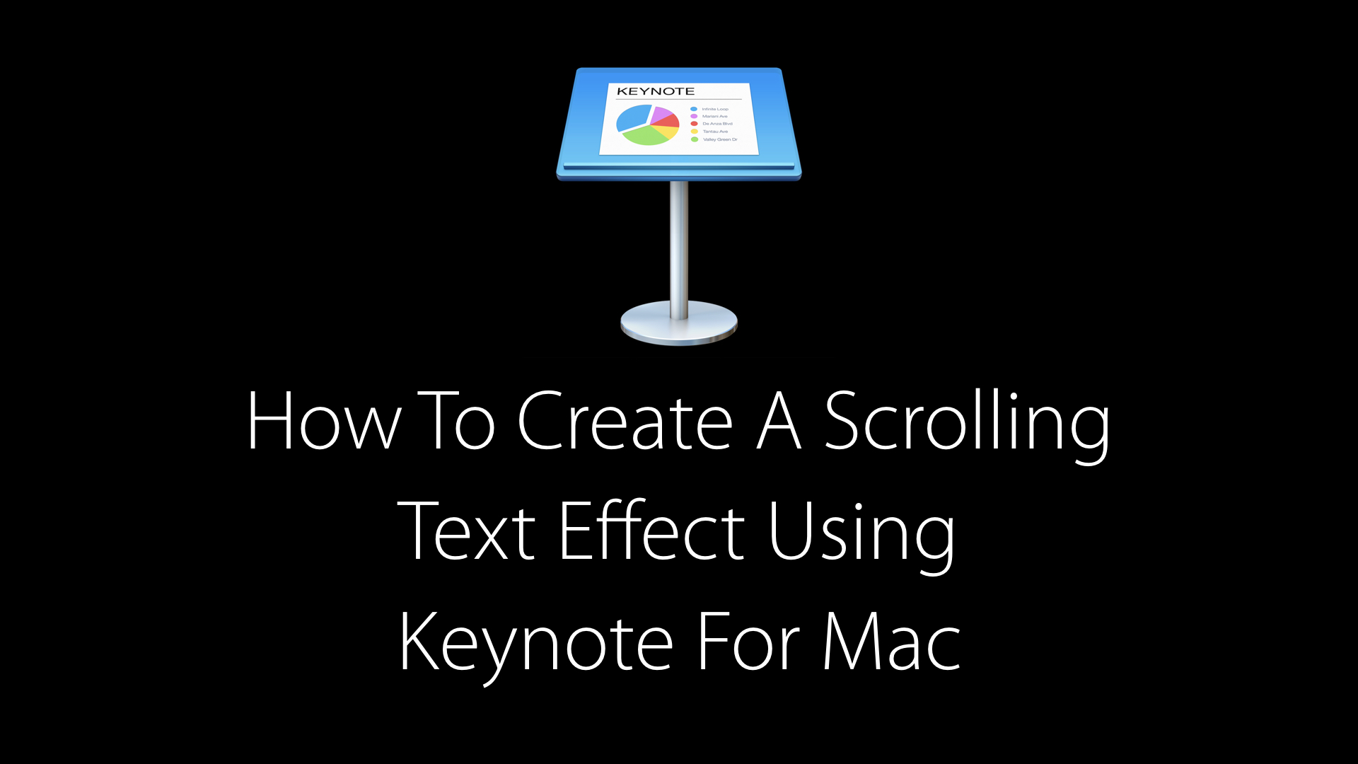 How To Create A Scrolling Text Animation In Keynote For Mac Ictevangelist