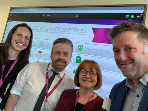 A photo from River Tees MAT of me with Christina Jones, Sarah Birch and Matt Holley.