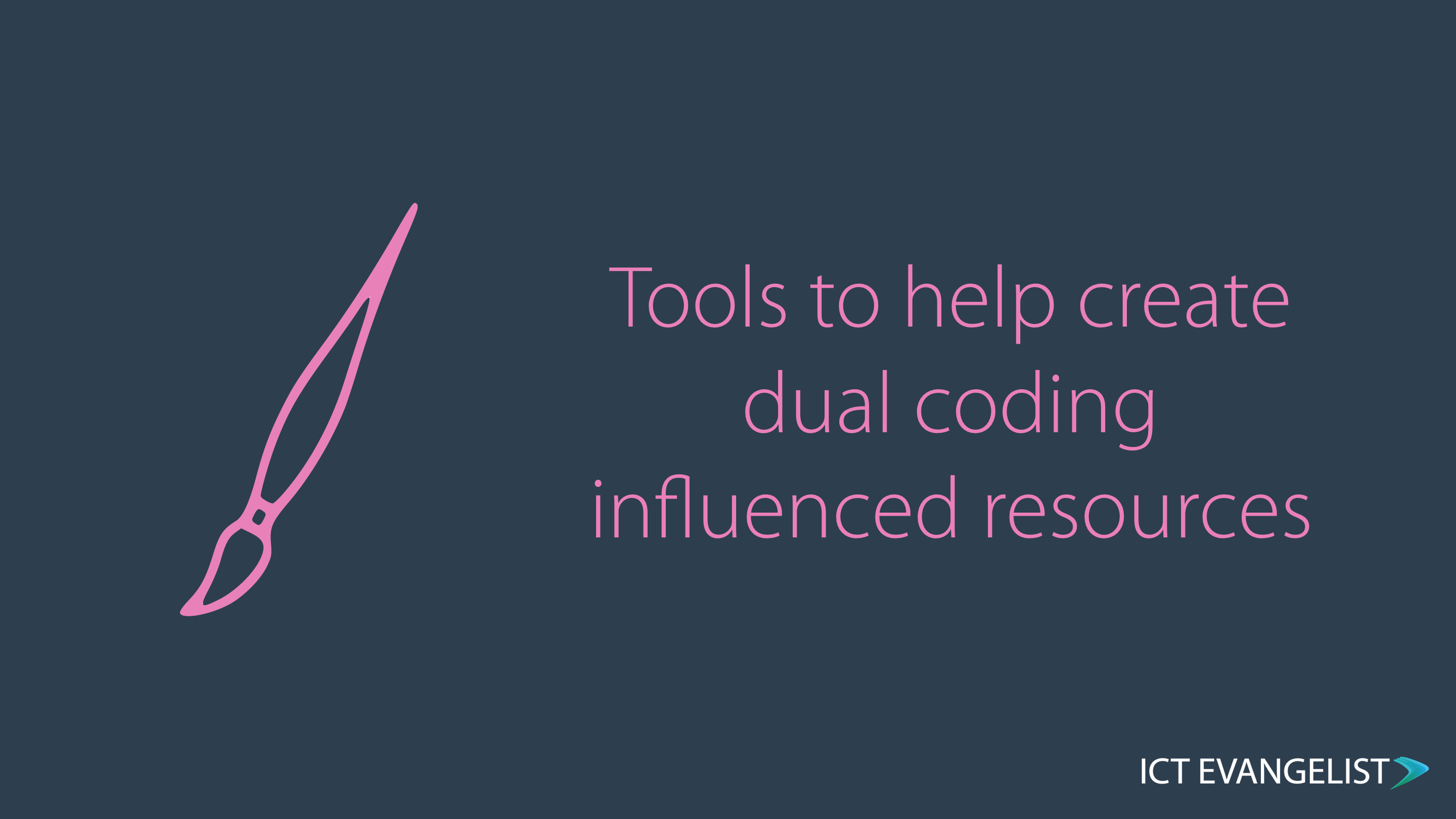 Post title - Tools to help create dual coding influenced resources