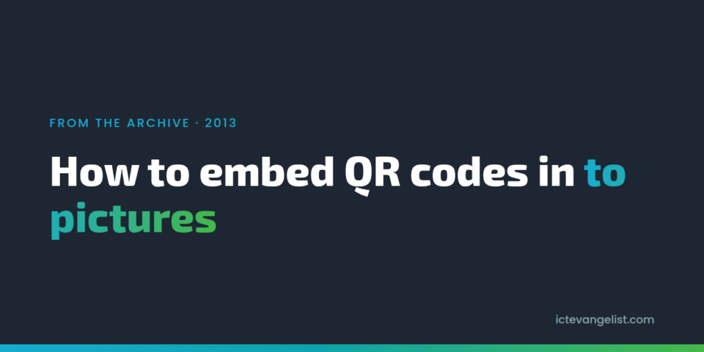 How to embed QR codes in to pictures