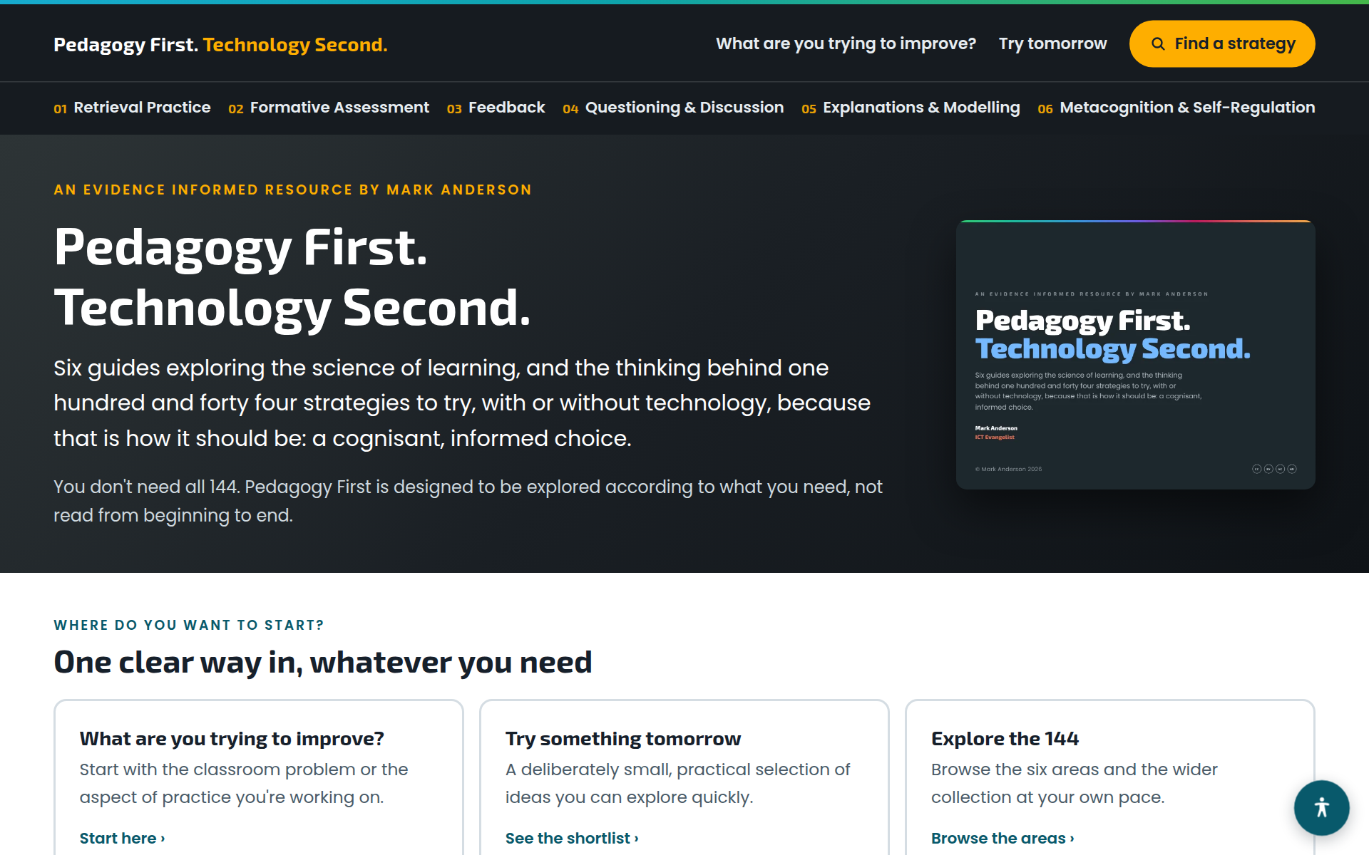 The Pedagogy First microsite