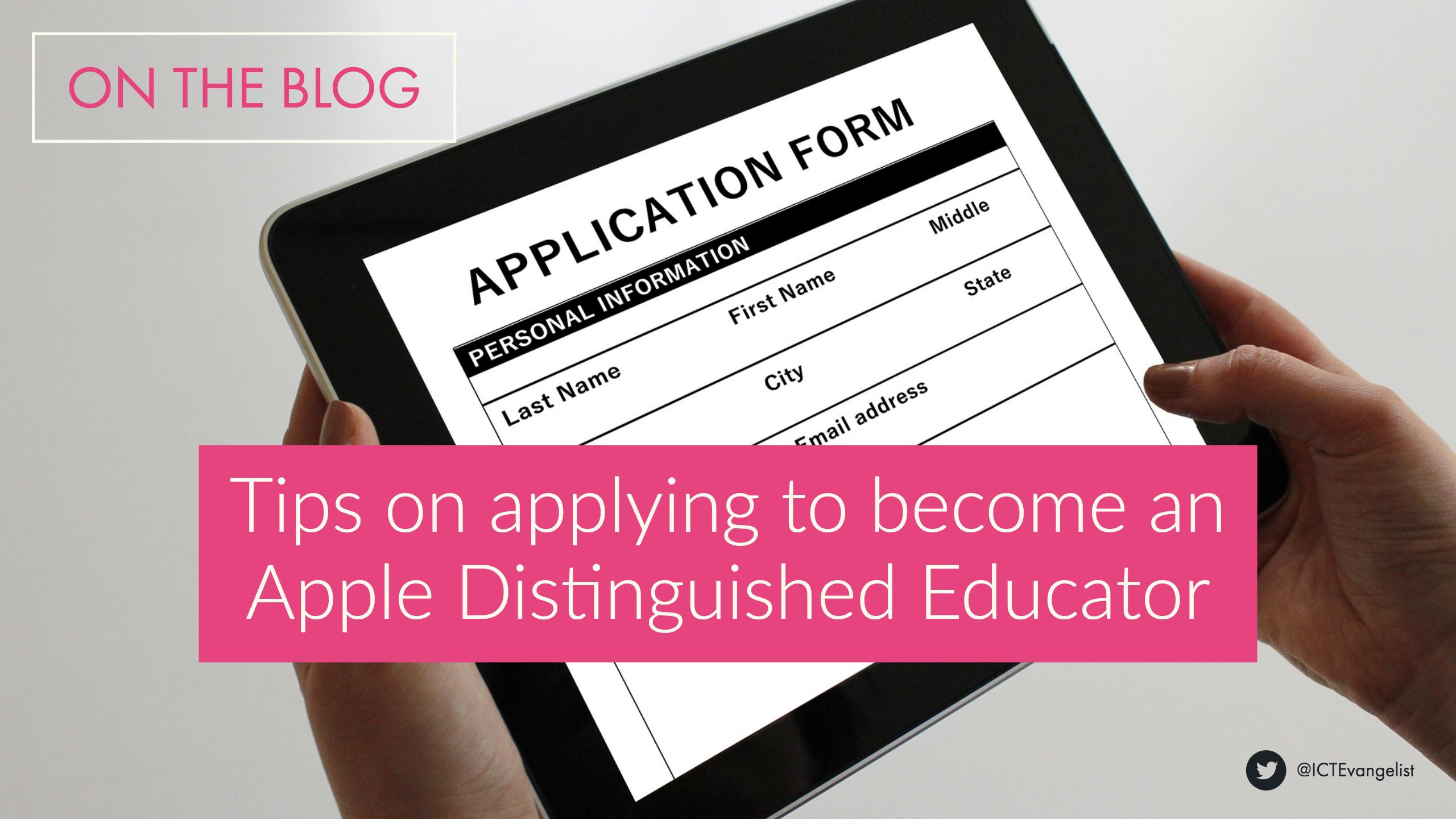 My tips on applying to an Apple Distinguished Educator